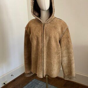 Genuine Suede and Shearling Women’s Jacket Coat – M